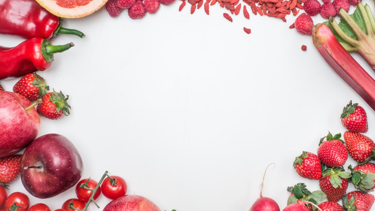 Colorful fruits and vegetables rich in vitamins and minerals