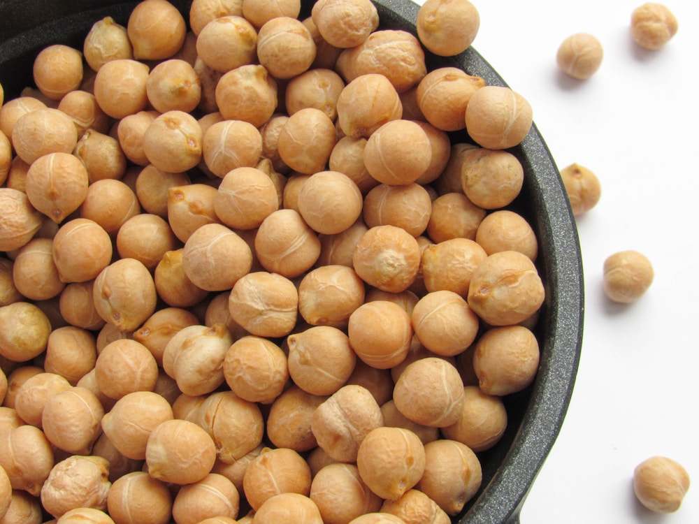 Bowl of chickpeas, a plant-based high protein food