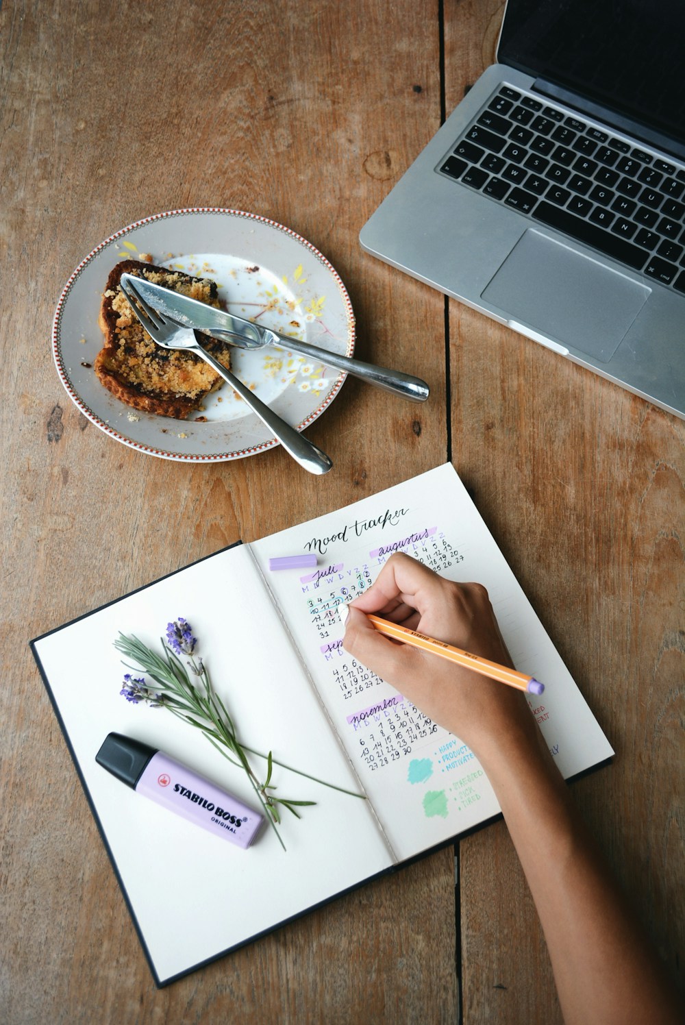 Notebook and pen to note the TDEE calculator result