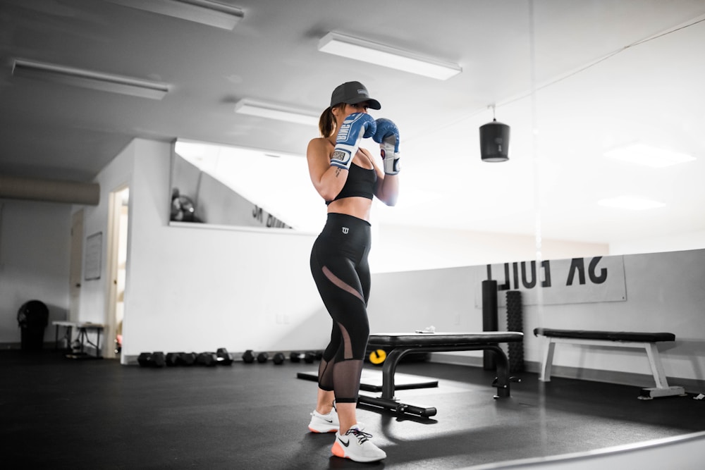 A woman working out, the lean mass an ideal weight chart cannot see